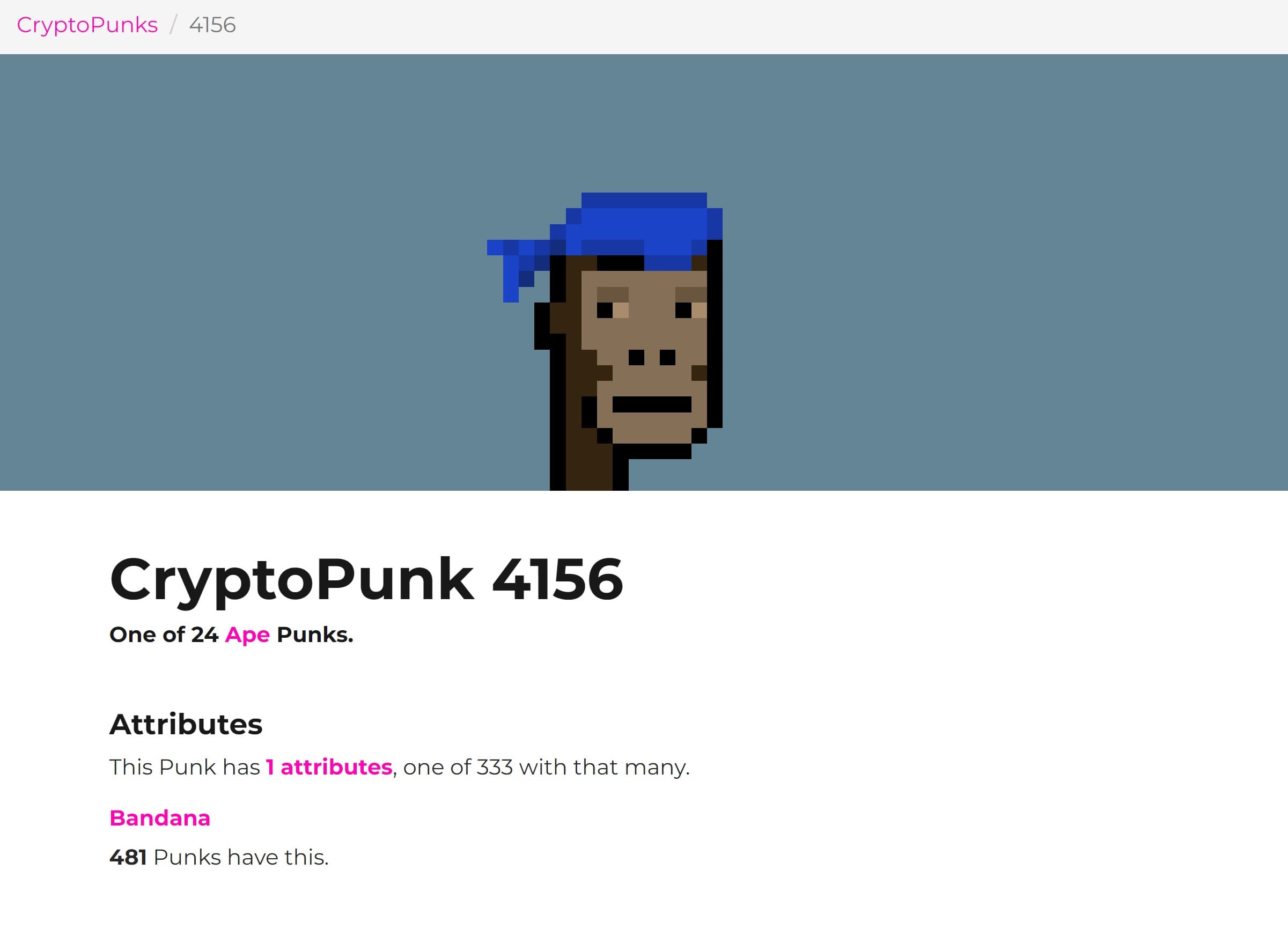 CryptoPunk #4156 – $10.26 Million